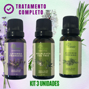 KIT Lavanda + Melaleuca + Alecrim Óleo Essencial Puro 100% Natural – 3 Unidades