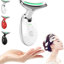 Massageador De Pescoço e Rosto LED – Terapia Vermelho, Azul e Verde Anti-Rugas e Colágeno