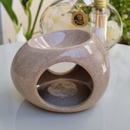 Rechaud Aromatizador Oval P/ Óleos Essenciais E Wax Metls Areia