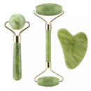 Kit Rolo de Jade + Gua Sha – Massagem Facial Anti-Rugas