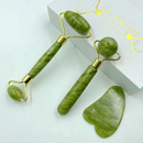 Rolo Pedra de Jade Placa Gua Sha Massagem Facial Anti Rugas Rolinho Jade Original Variações