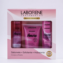 Kit Banho Premium Laborene Melancia – Sabonete + Esfoliante + Hidratante + Escova Mágica