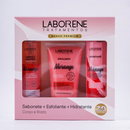 Kit Banho Premium Laborene Melancia – Sabonete + Esfoliante + Hidratante + Escova Mágica