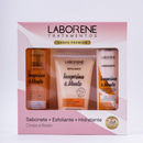 Kit Banho Premium Laborene Melancia – Sabonete + Esfoliante + Hidratante + Escova Mágica