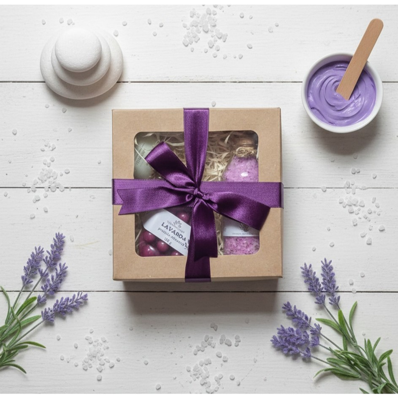 Kit Presente SPA Mini – Vela Aromática + Escalda Pés + Sabonete Massageador | Presente Perfeito