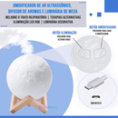 Umidificador De Ar Lua Aromatizador Com 3 Intensidades Luz Noturna 880ML Para Quartos, Mesas