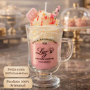 Vela Aromática na Taça Cappuccino + Sabonete Massageador Café e Cacau – Kit Presente