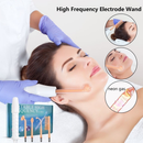 Aparelho Alta Frequência Portátil Para Limpeza De Pele Tratamento Facial e Capilar 4 Eletrodos Eletroterapia Bivolt