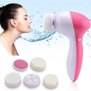 Escova Facial Elétrica Esfoliante 5 em 1 – Massageadora Portátil com 5 Acessórios