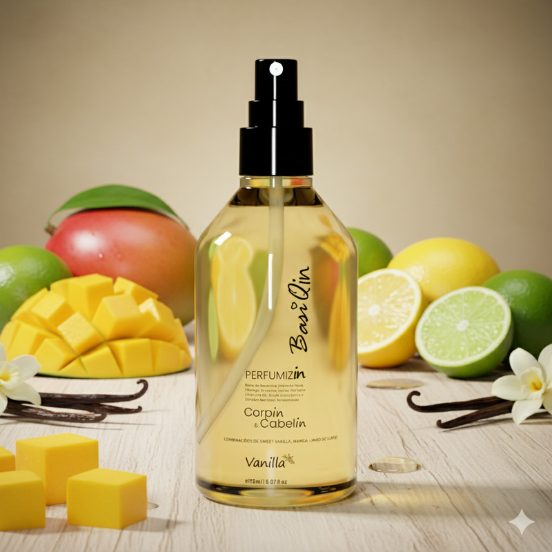 PERFUMIZIN VANILLA CORPIN & CABELIN BASIQIN 150ML PERFUME CORPO E CABELO
